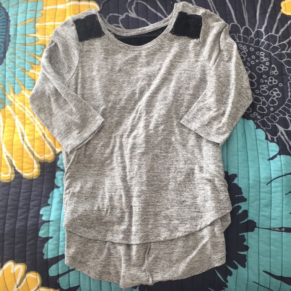 Style&co gray and black dress shirt